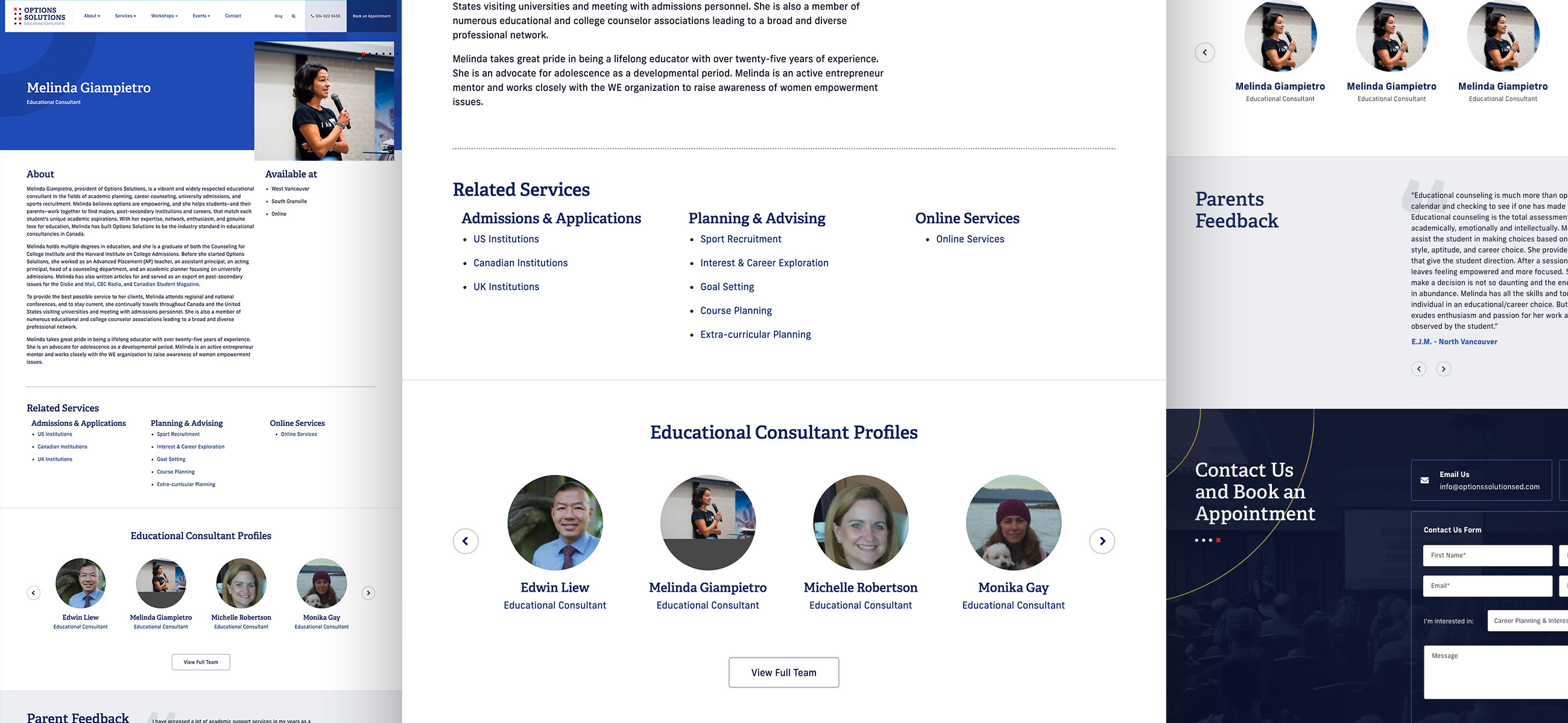 Web page designs by by Hammerhead, Vancouver's Strategic Web Development Studio