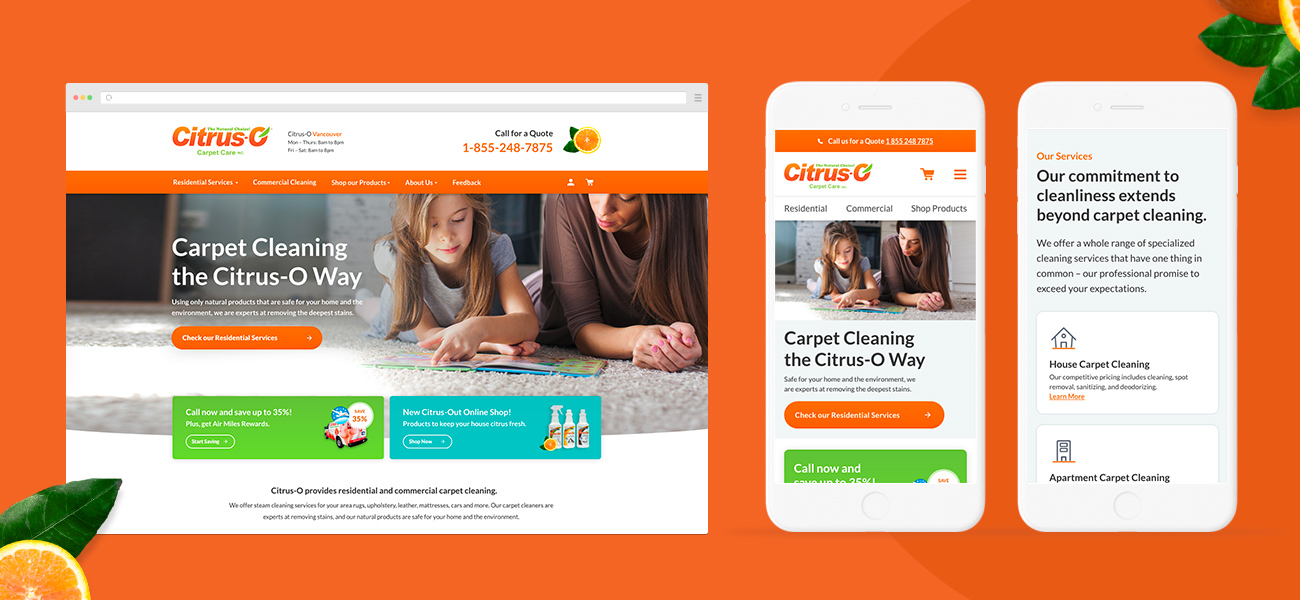 Citrus-O website redesign