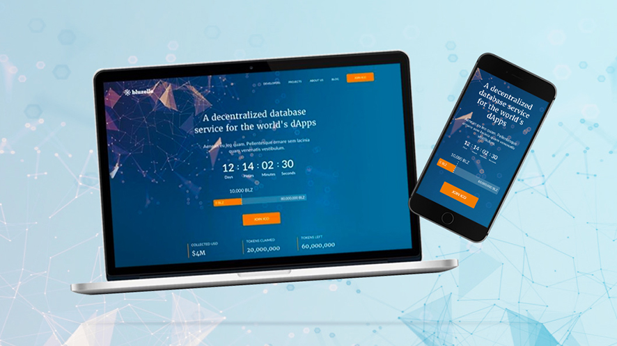 Blockchain Website Integration for Bluzelle