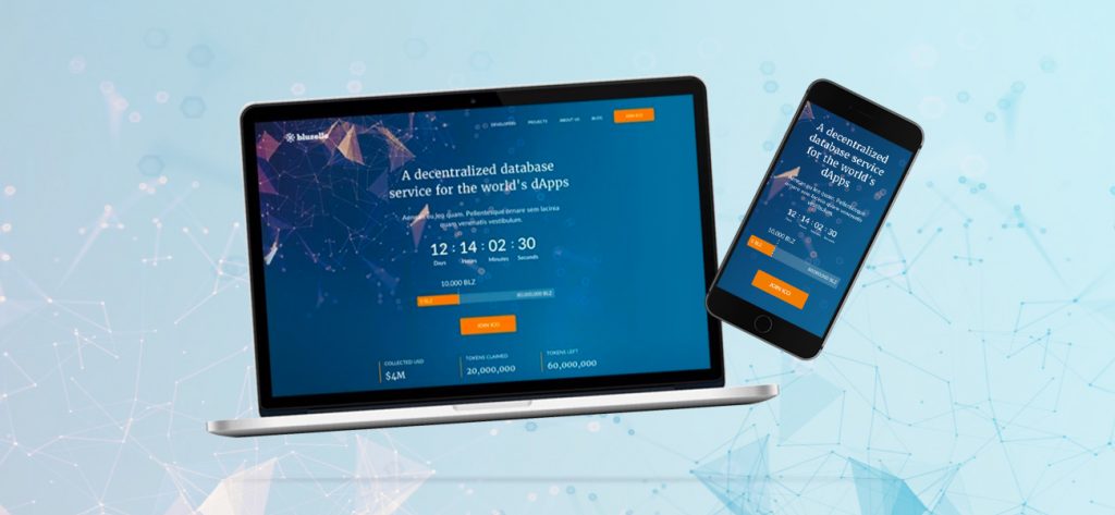 Blockchain Website Integration for Bluzelle