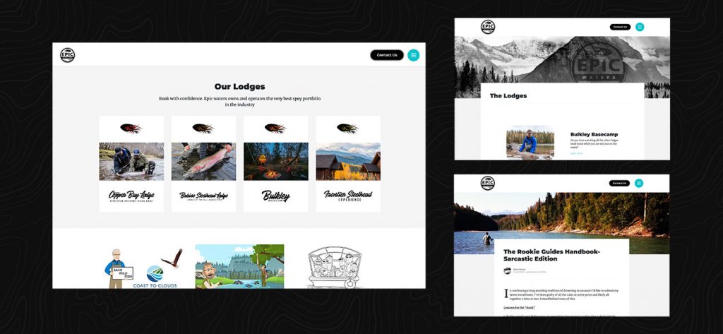 The WordPress content marketing website Hammerhead developed for Epic Waters Angling. 