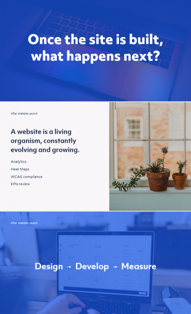 Website support: Your website should be constantly evolving. We support our client's websites with on-going services.