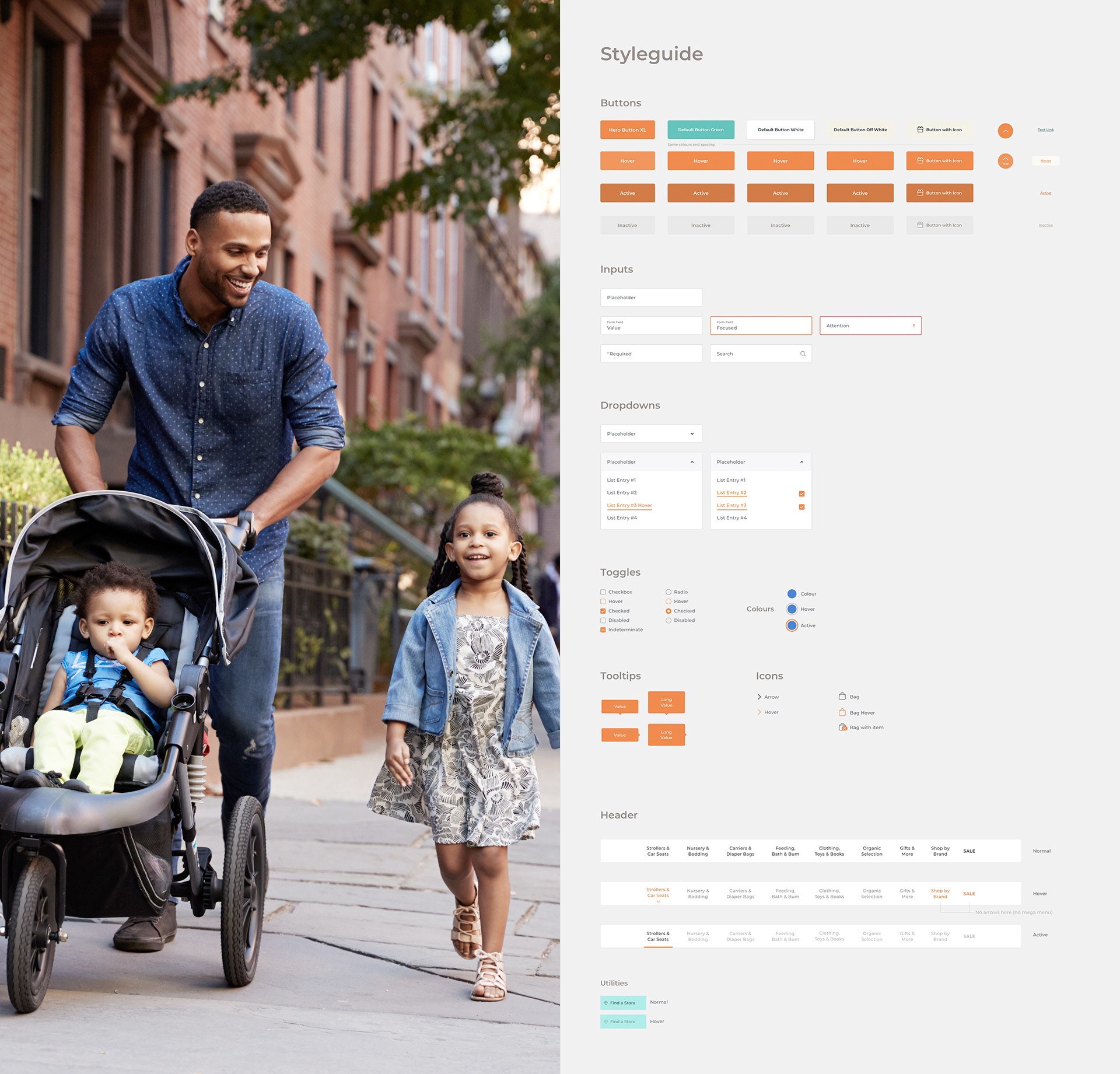 Style guide produced for Crocodile Baby's digital team