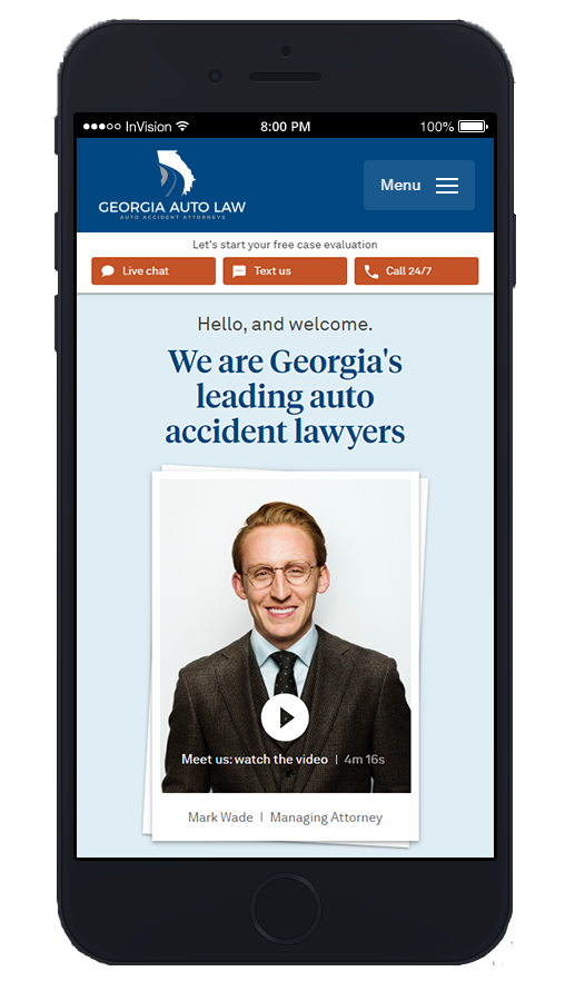 mobile lead generation tools on the GAL WordPress website
