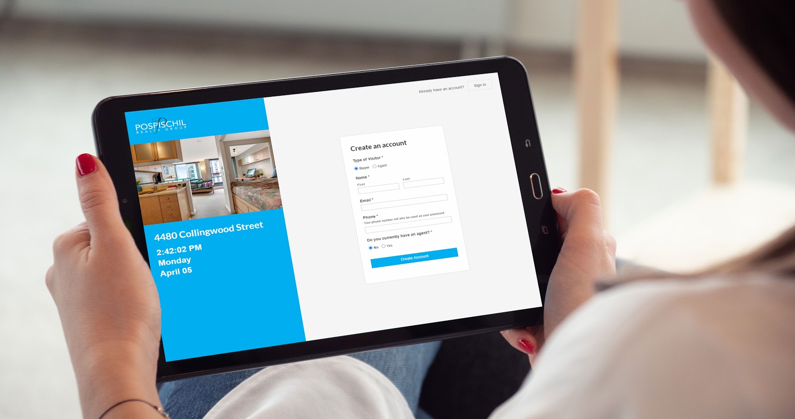 Custom WordPress Real Estate Plugin check-in screen