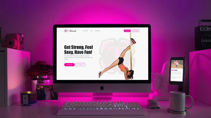 A WordPress website that uses Wellness Living and Vimeo OTT to deliver content.