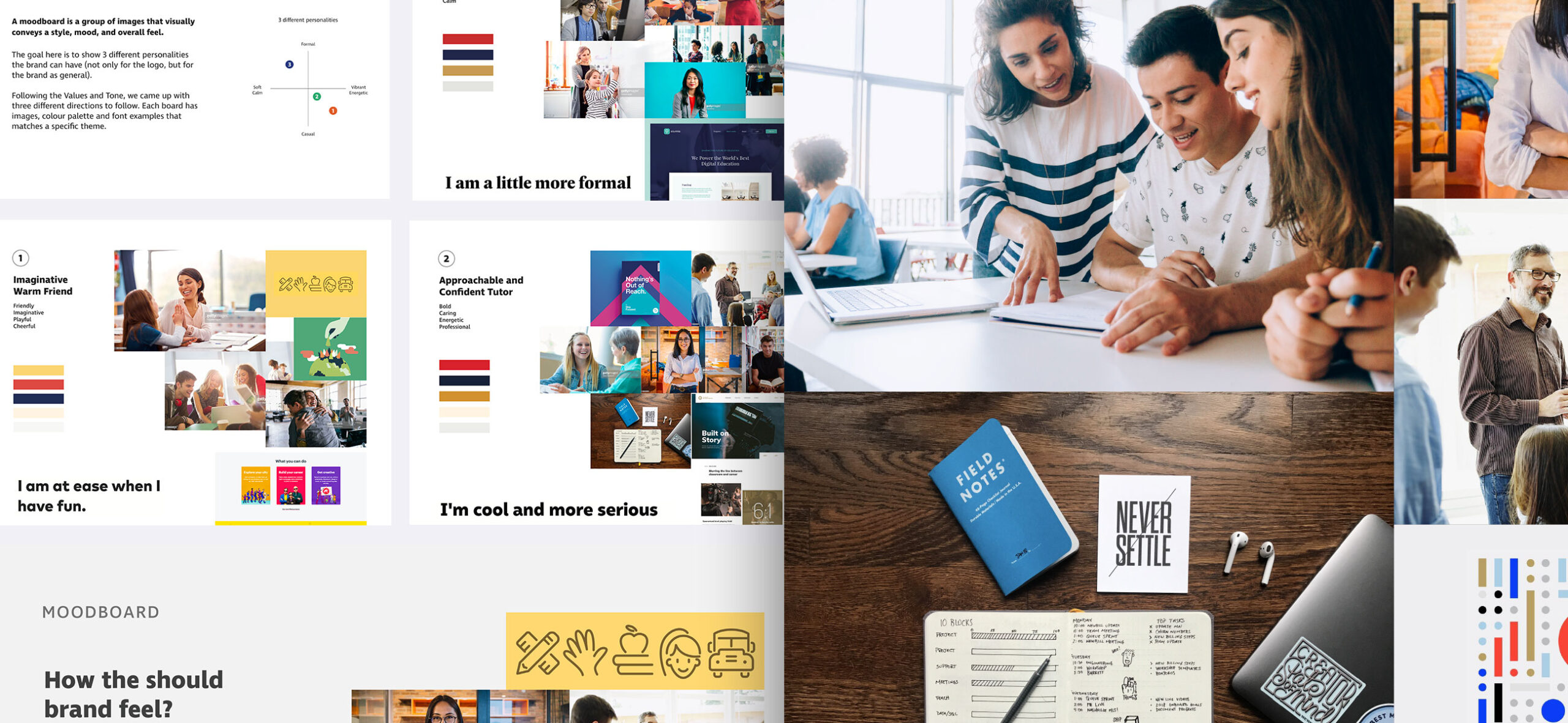Mood Boards for a Branding project for one of Hammerhead's clients.
